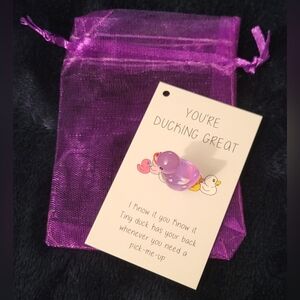 Pocket Hug Purple Duck